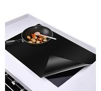 Tokenhigh Alfombrilla protectora de inducción, a prueba de aceite, cubierta de placa de inducción lavable duradera, protector magnético de silicona contra arañazos, alfombrilla negra cortable para