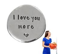 Tokens de bolsillo - Monedas de amor de peltre, recuerdos hechos a mano | Sentimiento coleccionable, tokens conmemorativos de la suerte, colgantes de bolsillo inspiradores para regalar y llevar a él o