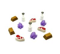 Tokens de recursos para Wyrmspan - 100 Piezas. Tokens de Leche, Carne, Cristal y Oro. Accesorios para Juegos de Mesa y mejoras 3D
