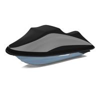 Tokept Funda para moto acuática remolque, 600D, resistente al agua, cubierta PWC con rejillas de ventilación reflectantes, se adapta a Seadoo, Yamaha, GTX, Kawasaki, Honda, Polaris de 3 plazas de 136
