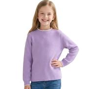 Tokeya Camiseta Térmica Niña Manga Larga Básica Camisa Elástica Medio Cuello Alto Capa Base Camisetas Suave Cómodo Térmica Interior Tops Casual Otoño Invierno para Infantil Ropa 7-8 Años, Morado