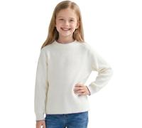Tokeya Camiseta Térmica Niña Manga Larga Básica Camisa Elástica Medio Cuello Alto Capa Base Camisetas Suave Cómodo Térmica Interior Tops Casual Otoño Invierno para Infantil Ropa 9-10 Años, Blanco
