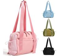 Tokeya Mini Bolsa Deporte Mujer con Bolsillo Humedo, Pequeña Mujer Bolsa Gimnasio Bolsa de Viaje de Mano Plegable, Impermeable Macuto Gimnasia Ligera Bolsa de Fin de Semana para Fitness, Compras, Rosa