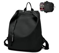 Tokeya Mochila Deportiva Hombre Mujer Mochila Gimnasio Impermeable con Compartimento Zapato y Bolsillo Húmedo, Pequeña Mochilas Piscina, Casual Mochila Deporte para Natacion Fitness Playa, Negro