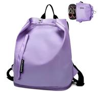 Tokeya Mochila Deportiva Mujer Niña Mochila Gimnasio Impermeable con Compartimento Zapato y Bolsillo Húmedo, Pequeña Mochilas Piscina, Ligera Casual Mochila Deporte para Natacion Fitness Playa, Morado