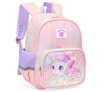 Tokeya Mochila Infantil para Niña Pequeñas Mochila Escolar con Correa de Pecho Impermeable Mochilas Bebe Guarderia Preescolar, Lindo Unicornio Colegio Viaje Guardería para 2-6 Años, Rosa