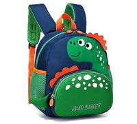 Tokeya Mochila Infantil Pequeñas Mochila para Niños, Guardería Mochila Preescolar con Correa de Pecho, Escolares Guarderia Mochilas Dinosaurios para 1-5 Años, Verde