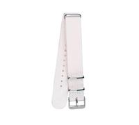 Tokicoo Correa de reloj de nailon tejido con hebilla de pasador en colores vivos y brillantes, 18 mm, 20 mm, 22 mm, estilo casual.,Blanco,18 mm