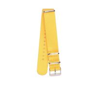 Tokicoo Correa de reloj de nailon tejido con hebilla de pasador en colores vivos y brillantes, 18 mm, 20 mm, 22 mm, estilo casual.,Amarillo,22 mm