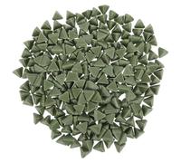 TOKIDNY 1 paquete de material de relleno cerámico para pulido y desbarbado de 15 mm - Material abrasivo triangular de resina para pulido y desbarbado - abrasivo para máquina de vibración (500