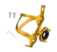 TOKIDNY 1 Pieza Soporte para Botella Bicicleta de Aleación de Aluminio Soporte Duradero para Bidón Accesorios Robusto Compatible con Bicicletas y Montañas Incluye Base de Transición Dorado