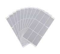 TOKIDNY 10 hojas Pegatinas Rasca y Gana Adhesivas Cubierta Metálica Plateada Duradera para y Interactivos Etiquetas Rectangulares para Premios y Sorteos