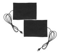 TOKIDNY 2 Alfombrillas Calefactoras USB para Resina Epoxi de Algodón Negro, Función de Mejora de Seguridad, Ideales para Bricolaje y Secado Rápido en Casa