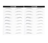 TOKIDNY 2 Hojas Pegatina para Cejas Parche de Ceja Artificial 6d Plata Fibra Artificial y Film Efecto Pelo Natural Varios Estilos