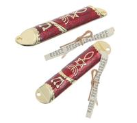 TOKIDNY 2 Juegos Mezuzá Judía de Metal con Pergamino Kosher Incluido Decoración Religiosa para Puerta Bendición Tradicional para Hogar Regalo Versátil para Casa Diseño Elegante y Rojo