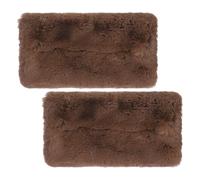 TOKIDNY 2 Manguitos Cálidos de Piel Sintética Marrón Claro para Manos Frías, Calentadores de Invierno Esponjosos y Portátiles, Almohada de Abrazo Multifuncional para Deportes al Aire