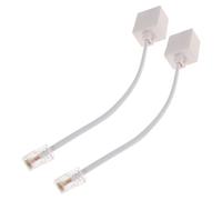 TOKIDNY 2 piezas Adaptador Teléfono Ethernet Compacto Conexión Estable Alta Transmisión para Equipo Analógico Fax Teléfono