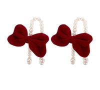 TOKIDNY 2 Piezas Gancho Elegante Decorativo Lazo para Asiento y Coche con de Perlas Accesorio Funcional para Interiores de Vehículo