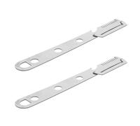 TOKIDNY 2 Piezas Herramienta Multifuncional y Abrelatas Integrado de Acero Inoxidable con Cuchilla Curva para Pelar y Cortar Cebolla Verde, Pepinos y Zanahorias en Cocina y Fiestas