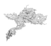 TOKIDNY 2 Piezas Pegatinas para Vehículos con Diseño de Dragón Chino Emblemas Metálicos de Aleación de Zinc Duraderos para Coches SUV y Motocicletas Decoración Exterior Resistente al