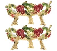 TOKIDNY 2 Soportes Metálicos para Bolas de Cristal con Base Redonda Verde Clara Soporte Creativo para Exhibir Esferas de Cristal Pedestal Decorativo Resistente para Decoración del Hogar