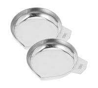 TOKIDNY 2piezas Bandejas de Acero Inoxidable para Báscula Doméstica de Diseño Pequeño y Práctico con Vertedor Aptas para Cocina y Comercio Resistentes y Fáciles de Usar