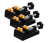 TOKIDNY 3 piezas Mini Banco de Tornillo de Aluminio Ajustable Abrazadera Plana para Mesa Herramienta Multifuncional para Joyería Carpintería y Tallado de Madera Sujeción Precisa y Estable