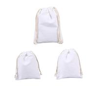TOKIDNY 3piezas Bolsas De Almacenamiento Con Cordón De Prácticas Para Joyería y Pequeños Objetos Color Blanco