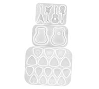 TOKIDNY 3piezas Moldes De Reutilizables Para Púas De Guitarra Moldes De Epóxica Para Manualidades y Accesorios