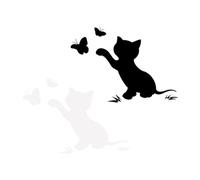 TOKIDNY 4 piezas Pegatinas Coche Exterior Gato Animado Adhesivo Flapping Cat Resistente Pet para Cubrir Arañazos Coche Negro y Blanco Unidades cada Color