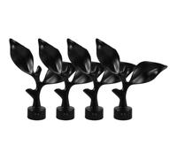 TOKIDNY 4 Piezas Remates para Barra de Cortina de Forja de Negro Mate con Diseño de Accesorios Decorativos Resistentes para Cortinas sin Taladrar