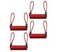 TOKIDNY 4 Unidades de Cable de Bloqueo de Disco para Bicicleta, Ligero Efecto de Señalización, Cable de Acero y PVC Dos Orificios para Manillar y Disco