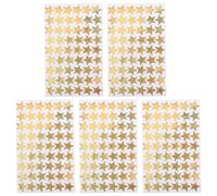 TOKIDNY 5 Hojas de Pegatinas de Estrellas Doradas Adhesivo Espejo para Gestión de Comportamiento en Aula y Motivación Positiva Escolar