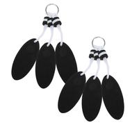 TOKIDNY 6 piezas Llaveros Flotantes Ovalados para Deportes Acuáticos Negro Accesorios y Resistentes para Exteriores Diseño Brillante para Evitar Pérdida Agua para Playa y Pesca