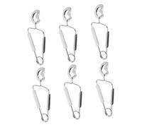 TOKIDNY 6 piezas Pinzas para Mariscos de Acero Inoxidable de Diseño de Resorte para Uso Resistentes Calor para Cocina y Barbacoa