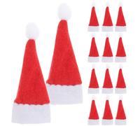 TOKIDNY 60 Mini Gorros Navideños en Tela No Tejida para Adornos y Muñecos, Accesorios Clásicos para Manualidades y Fiestas Infantiles