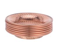 TOKIDNY 7 Piezas Cuencos Indios Decorativos de Metal Martillado para Servir Sopa Arroz y Curry Resistentes al Calor Aptos para Cenas y Fiestas Cocina Hogareña