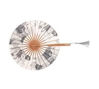 TOKIDNY Abanico De Mano Retro Japonés Redondo Borlas Para Fiestas Eventos o Decoración Obsequio Para Fanáticos Del Molino De Viento