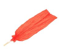 TOKIDNY Abanico de Seda Rojo Hecho a Mano para Danza del Vientre, Abanico Largo Delicado y Suave Adecuado para Fiestas y Halloween