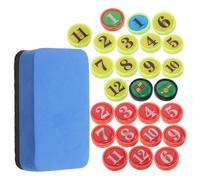 TOKIDNY Accesorios para Tablero de Fútbol 1 Juego Piezas Magnéticas de Colores con Esponja Borradora Imanes de Repuesto para Entrenamiento y Planificación Estratégica Deportiva