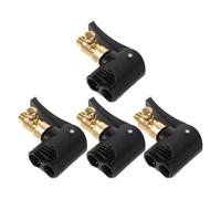 TOKIDNY Adaptador para Boquilla de Inflado de Neumáticos de Coche y Bicicleta 4 Piezas Clip y Función de Purga Conector de Latón Roscado para Bomba de Aire Inflado Rápido y Ajuste