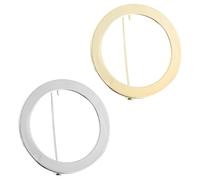 TOKIDNY Alfileres Redondos de Aleación 31mm para Ropa, 2 Piezas, Decorativos y Fáciles de Usar, Válvula de Seguridad para Temporada Festiva y Uso Diario