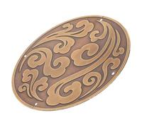 TOKIDNY Aplique de Latón Tallado Clásico con Diseño de Nubes Auspiciosas Decoración Vintage para Puertas y Muebles de Armario Resistente y Fácil de Instalar Acabado Bronce