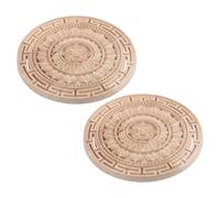 TOKIDNY Apliques de Madera Tallada Originales 2 Piezas 20X20 CM Decoración de Pared Floral sin Pintar para Muebles Bricolaje Gabinetes Puertas Estantes y Marcos de Cama