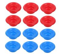 TOKIDNY Arandelas de Sellado Abatibles para Botellas de Vidrio Juntas para Tapones 12 Piezas Rojo y Azul Resistentes y Aptas para Botellas de Vino Jugo y Refrescos