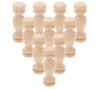TOKIDNY Balaustres De Madera Sin Pintar 10 Piezas Columnas Romanas Pequeñas Sin Tratar Decoración Para Manualidades Hogar Jardín Artesanal Piezas Decorativas