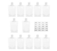 TOKIDNY Bolsas de Emulsión Portátiles para Viaje 50ml Material Pp, 13 Piezas en 1 Set, Convenientes para Almacenar Lociones y Gel de Ducha