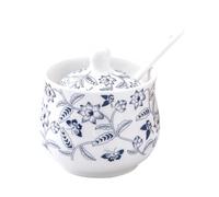 TOKIDNY Botes Especieros de Cerámica para Cocina Salero y Azucarero con Tapa Cerámica Diseño Azul y Blanco Tradicional para Mesa y Almacenamiento Doméstico