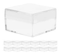 TOKIDNY Caja Cuadrada Transparente Mini de Acrílico con Tapa, 30 Unidades, para Exhibición y Almacenamiento de Muestras, Minerales y Objetos de Colección, Uso Manualidades y Organización