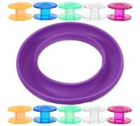 TOKIDNY Caja Organizadora de Bobinas de Plástico Duradero para Máquina de Coser Almacenamiento Portátil para Hilos y Canillas Incluye Bobinas y Anillo Morado Resistente y Fácil de Usar